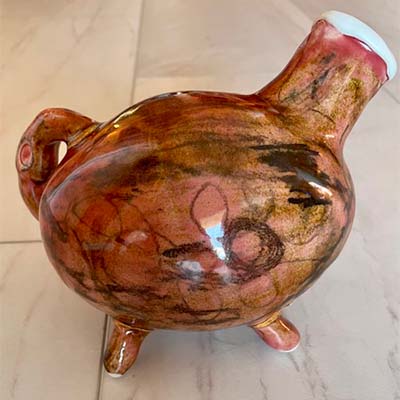 Fire Pot, 2021 Glazed porcelain, acrylic paint $725