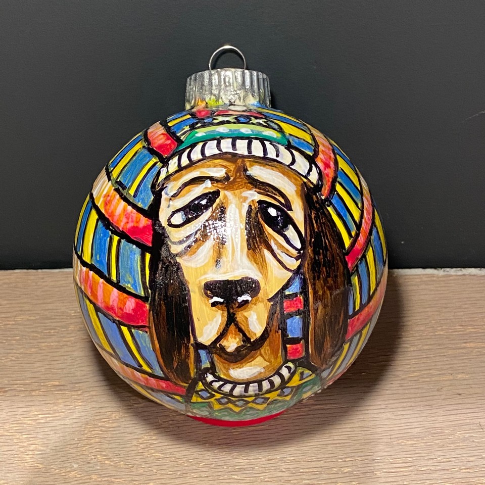 Droopy Dog, 2021 Acrylic on ornament 4” diameter $35