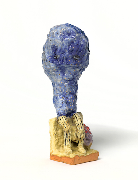 Blue World, 2022 Mid-Range ceramic with overglaze 15" x 7" x 6"