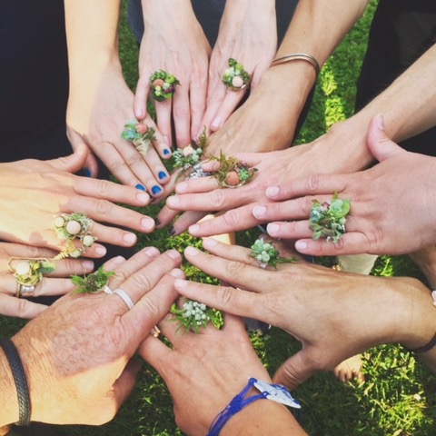 The Field Trip Society botanical jewelry with olivie may