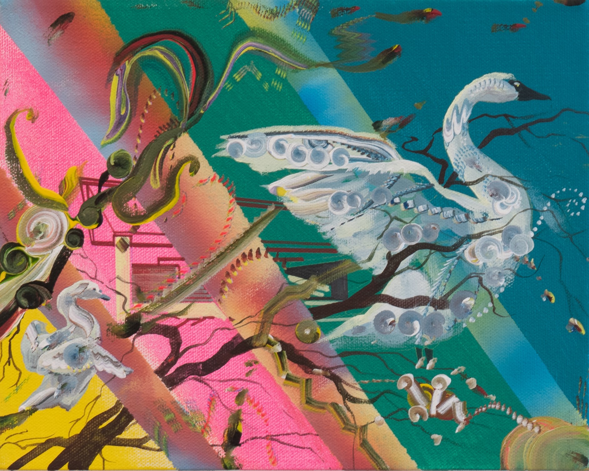 Gegam Kacherian First I Saw In A Dream, 2022 Acrylic on canvas 16" x 20"