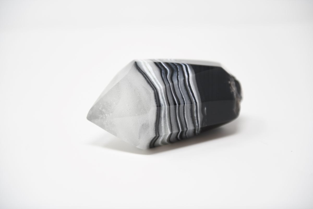 Unconformity #30, 2022 Obsidian and glass 2 ¾ x 5 ½ x 3 ½ inches