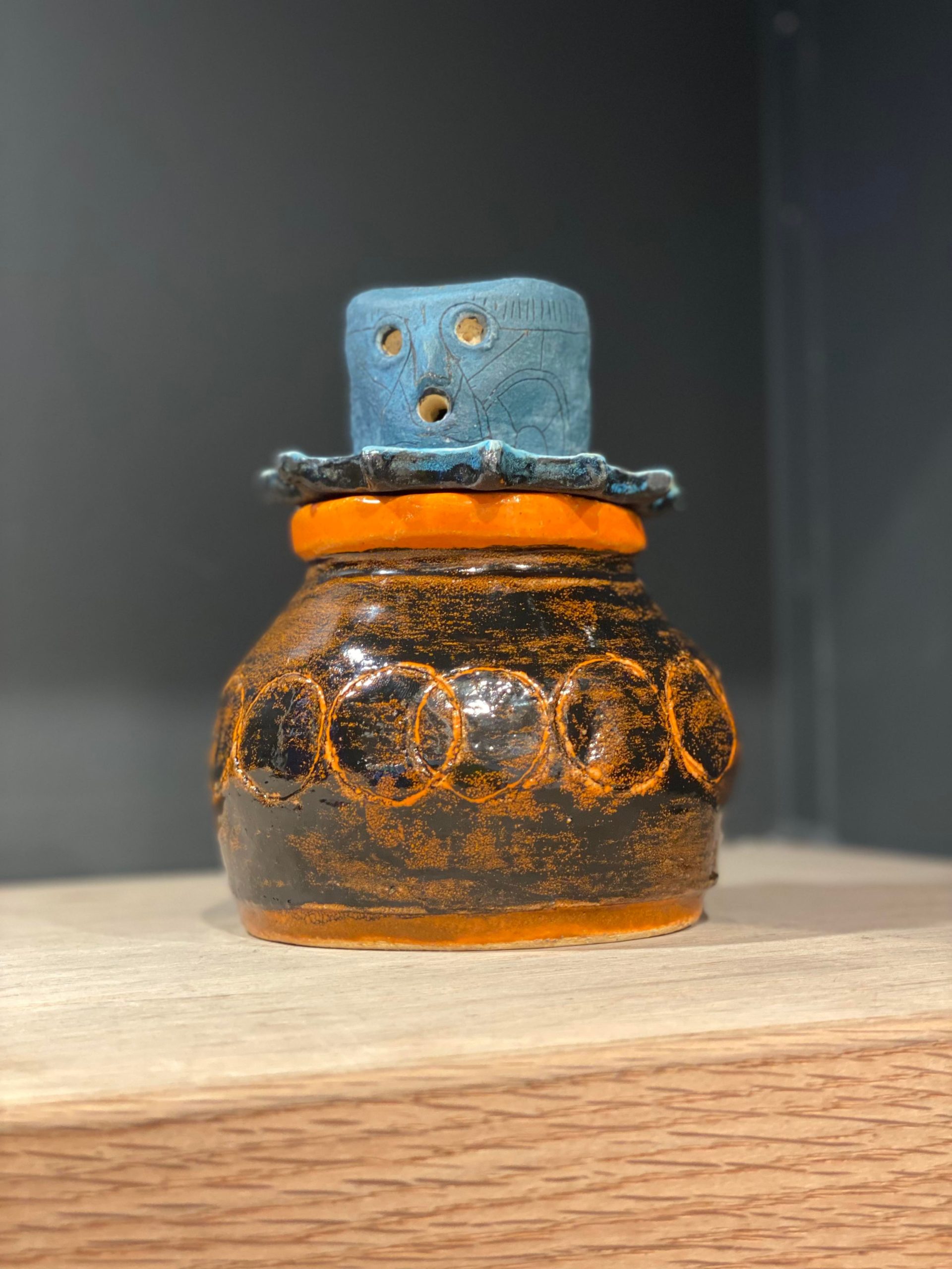 Eclipse Jar, 2022 Glazed stoneware 6” x 5 ½” x 3”