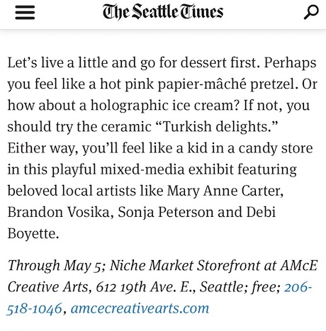 Seattle Times- The Candy Show at AMcE Creative Arts